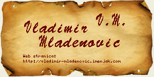 Vladimir Mladenović vizit kartica